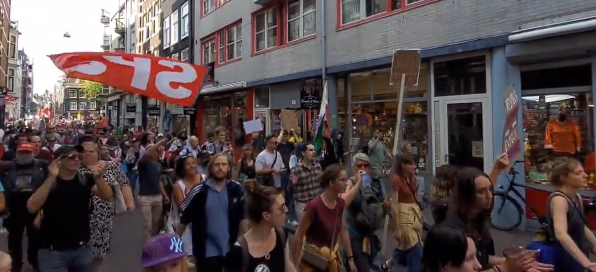 Protesto Em Amsterdam Contra O PVV