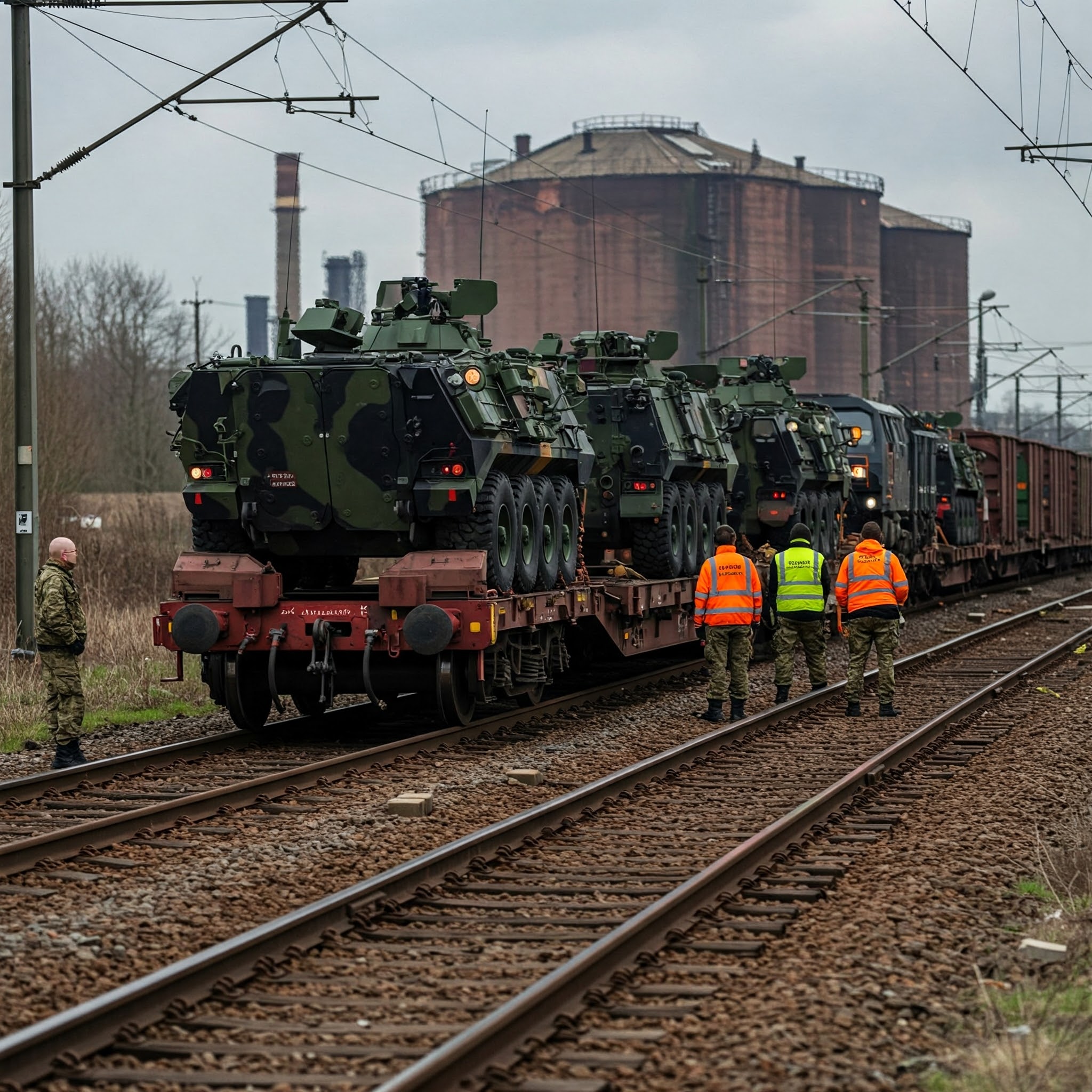 trasporte militar ferroviário (gerado por IA)