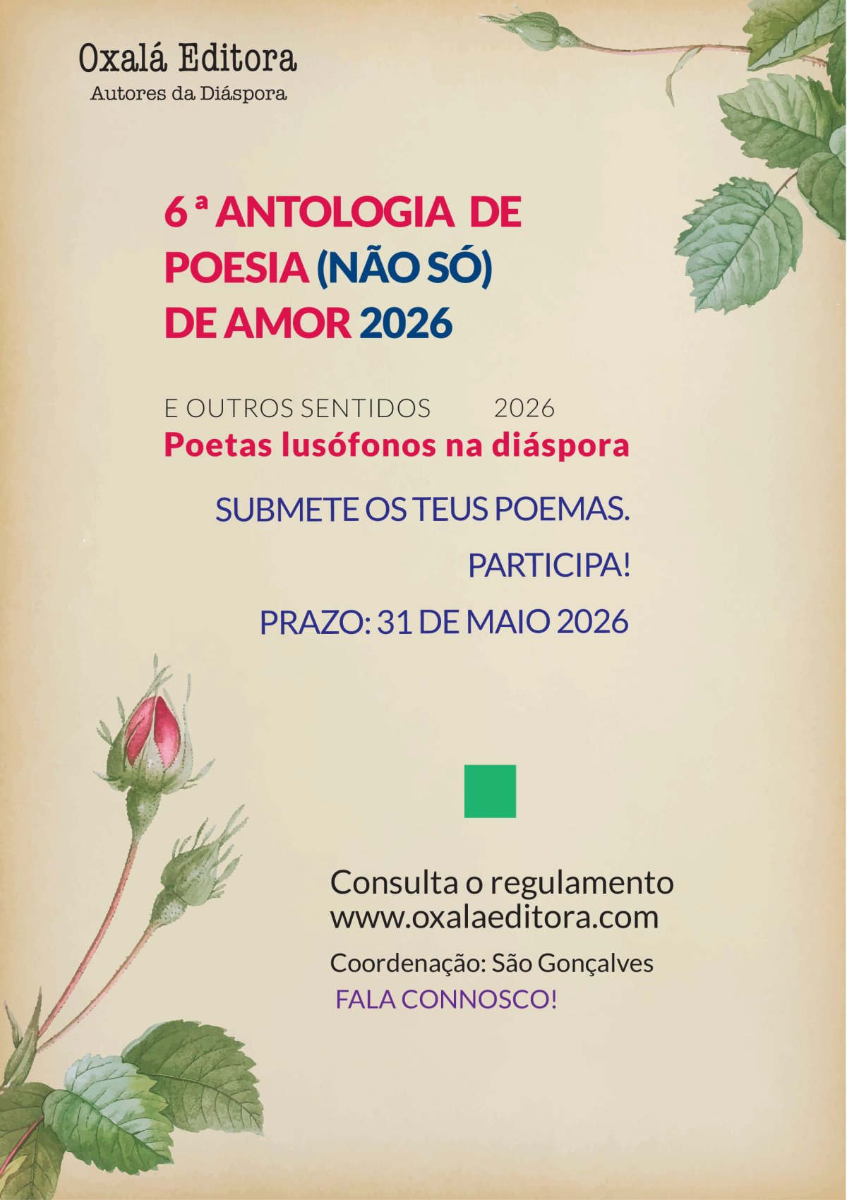 Cartaz de promoção da Oxalá Editora